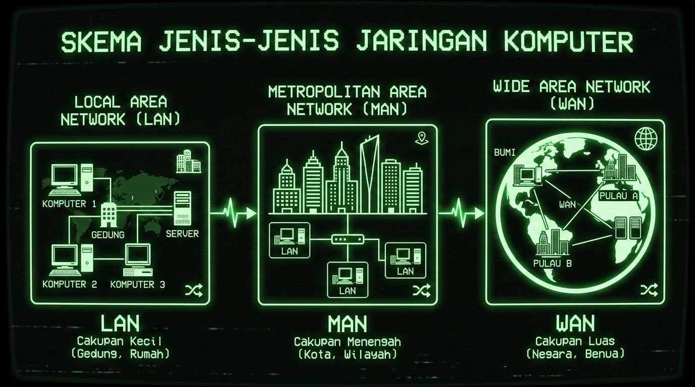 Mengenal Jenis-Jenis Jaringan Komputer: Dari PAN, LAN, MAN, hingga WAN
